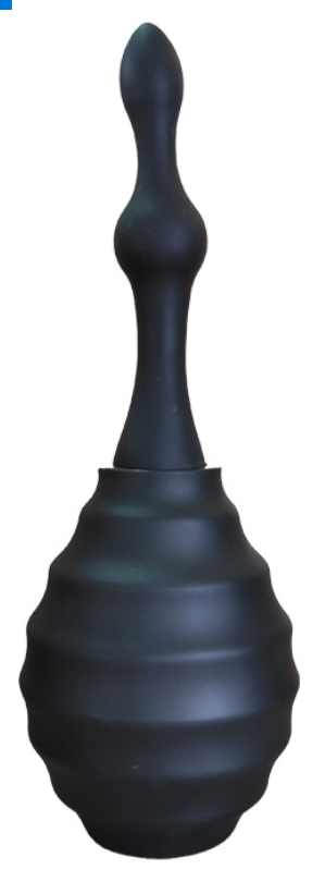 Irigator Anal Douche cu Varf Subtire Silicon Negru 330 ml, #1, Erotic24.ro