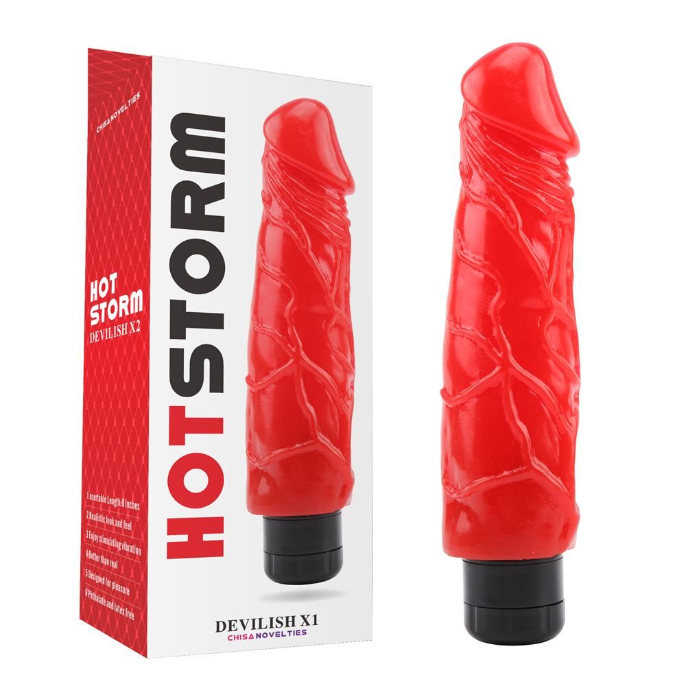 Vibrator Realist Devilish X1 Multispeed Rosu 23.5 cm, Nr. 2, Erotic24.ro