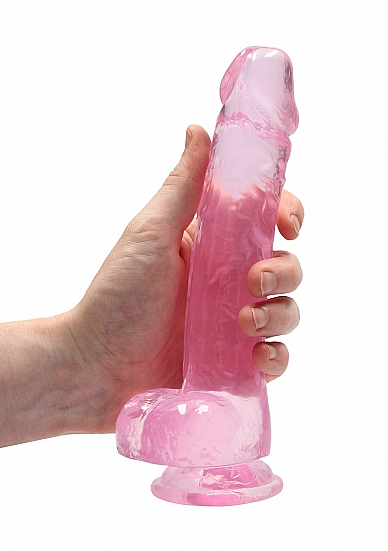Dildo Realist Crystal Clear Roz 21 cm, #2, Erotic24.ro