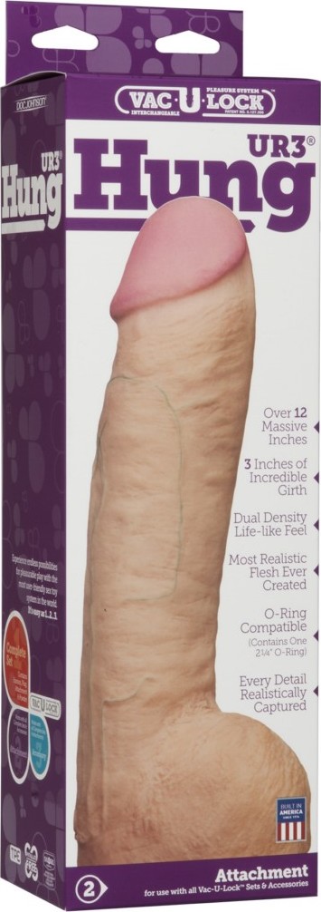 Dildo atasament VAC-U-LOCK UltraSkyn Hung natural, #2, Erotic24.ro