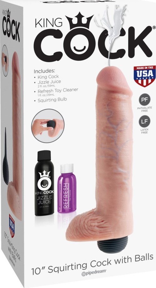 Dildo care ejaculeaza King Cock Natural 25 cm, #5, Erotic24.ro