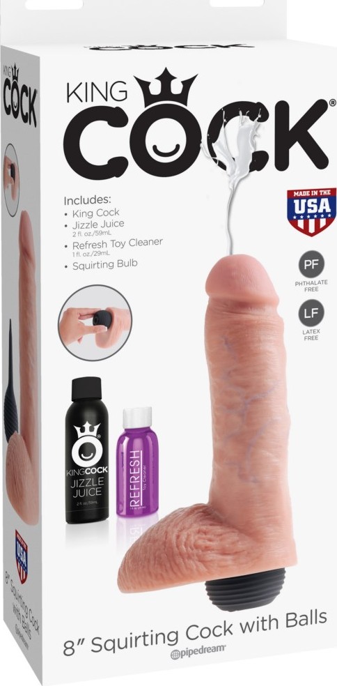 Dildo care Ejaculeaza King Cock Natural 20 cm, #5, Erotic24.ro