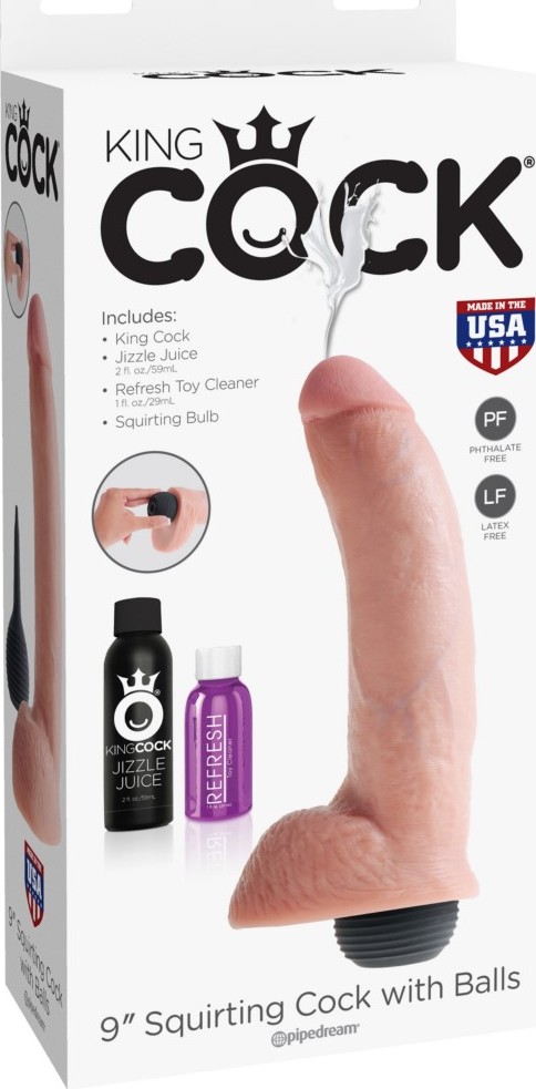 Dildo care ejaculeaza King Cock Natural 23 cm, #6, Erotic24.ro