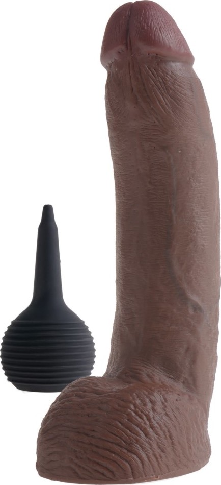 Dildo care ejaculeaza King Cock Mulatru 23 cm, #2, Erotic24.ro