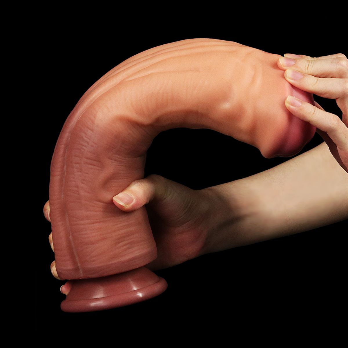 Dildo Platinum Silicon Strat Dublu King Size Natural 30 cm, Nr. 3, Erotic24.ro