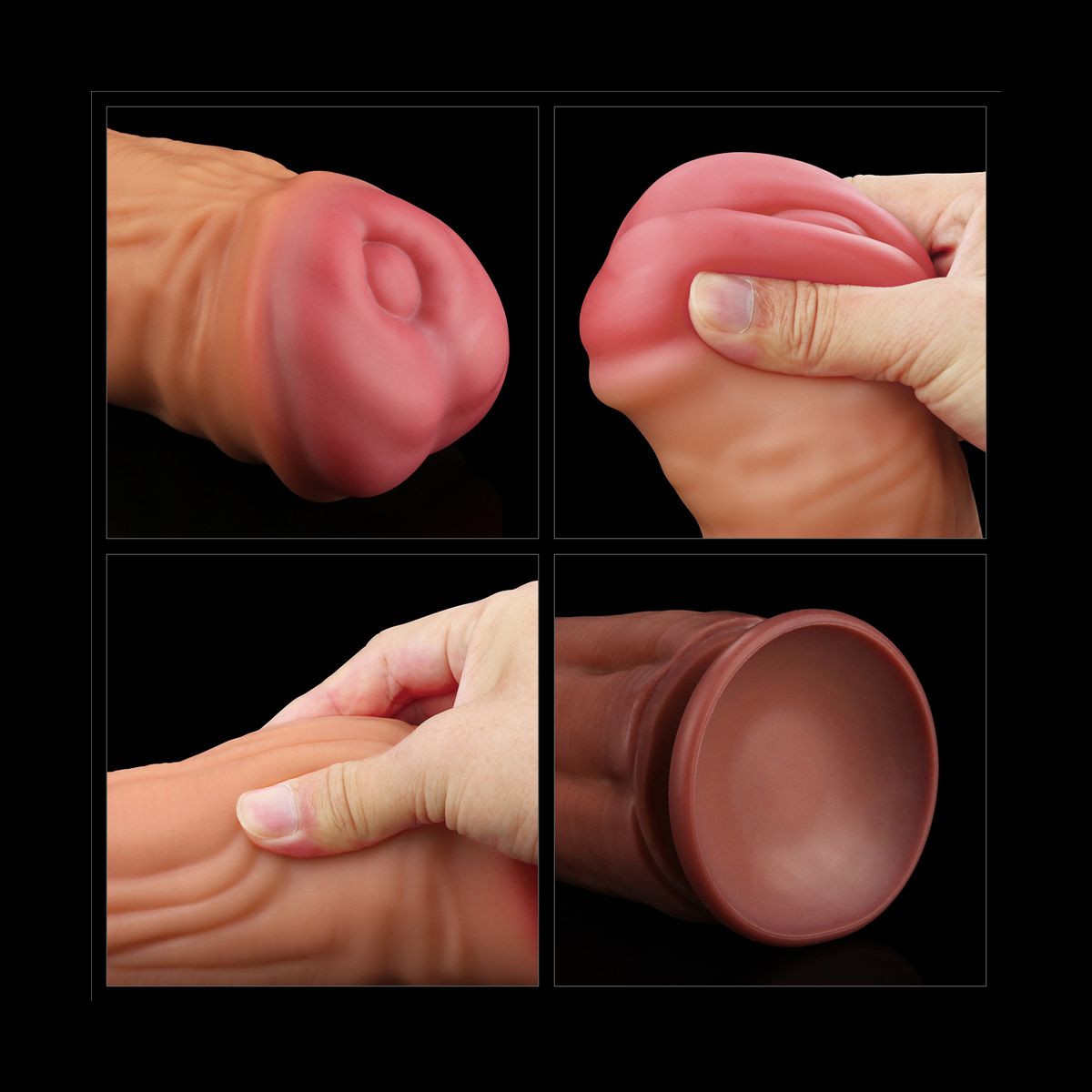 Dildo Platinum Silicon Strat Dublu King Size Natural 30 cm, Nr. 4, Erotic24.ro