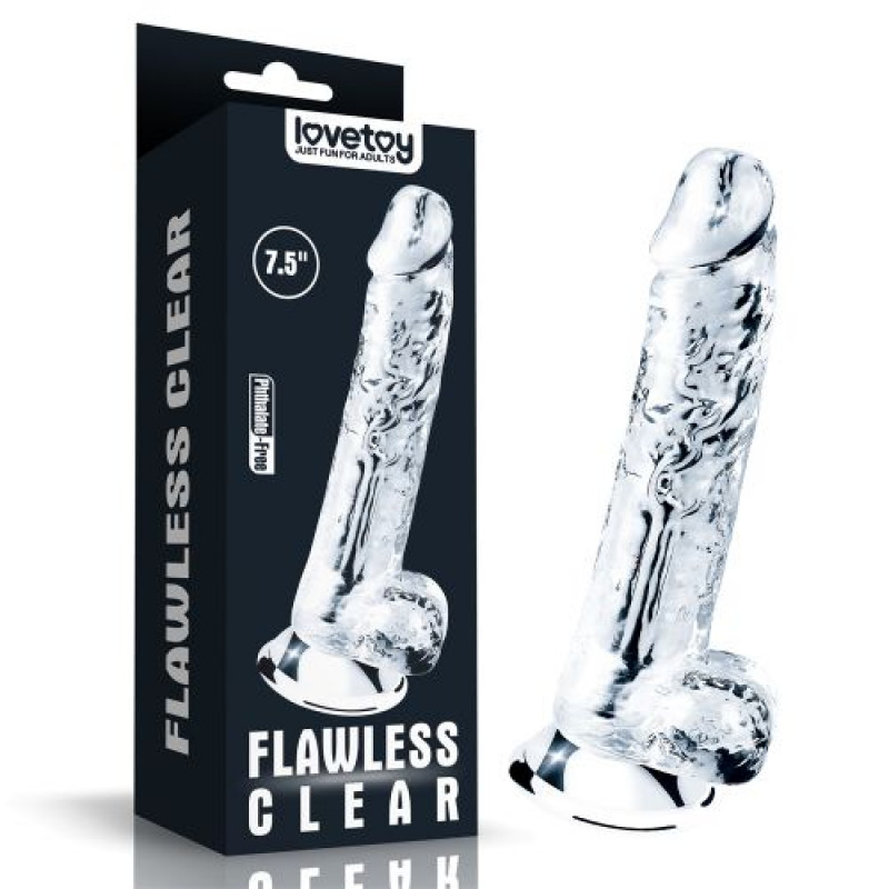 Dildo Realist Flawless Clear 19 cm, Nr. 2, Erotic24.ro