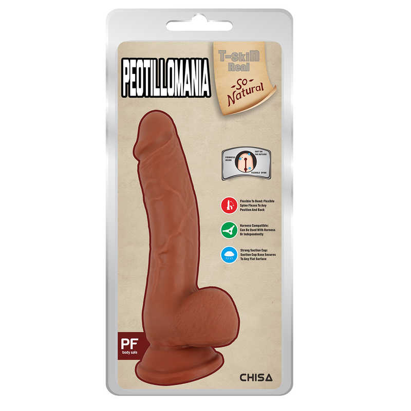 Dildo Realist Bendable Peotillomania TPE Latin 20 cm, Nr. 2, Erotic24.ro