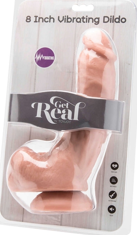 Vibrator Get Real, Multispeed, PVC, Natural, 23 cm, Nr. 2, Erotic24.ro