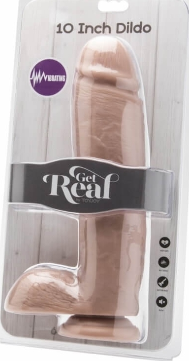 Vibrator Get Real, Multispeed, PVC, Natural, 27.5 cm, #2, Erotic24.ro
