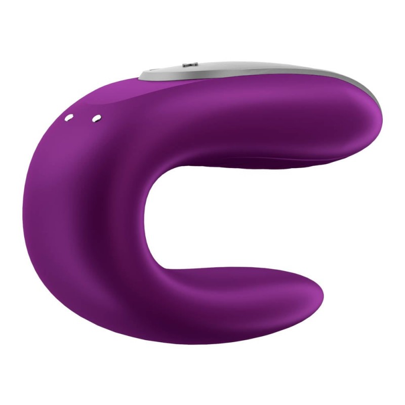 Vibrator Cuplu Double Fun Remote Control Bluetooth Violet Free APP, #3, Erotic24.ro