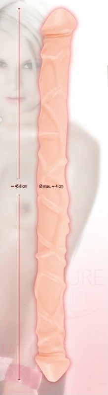 Dildo NatureSkin Double 45.8 cm, #4, Erotic24.ro