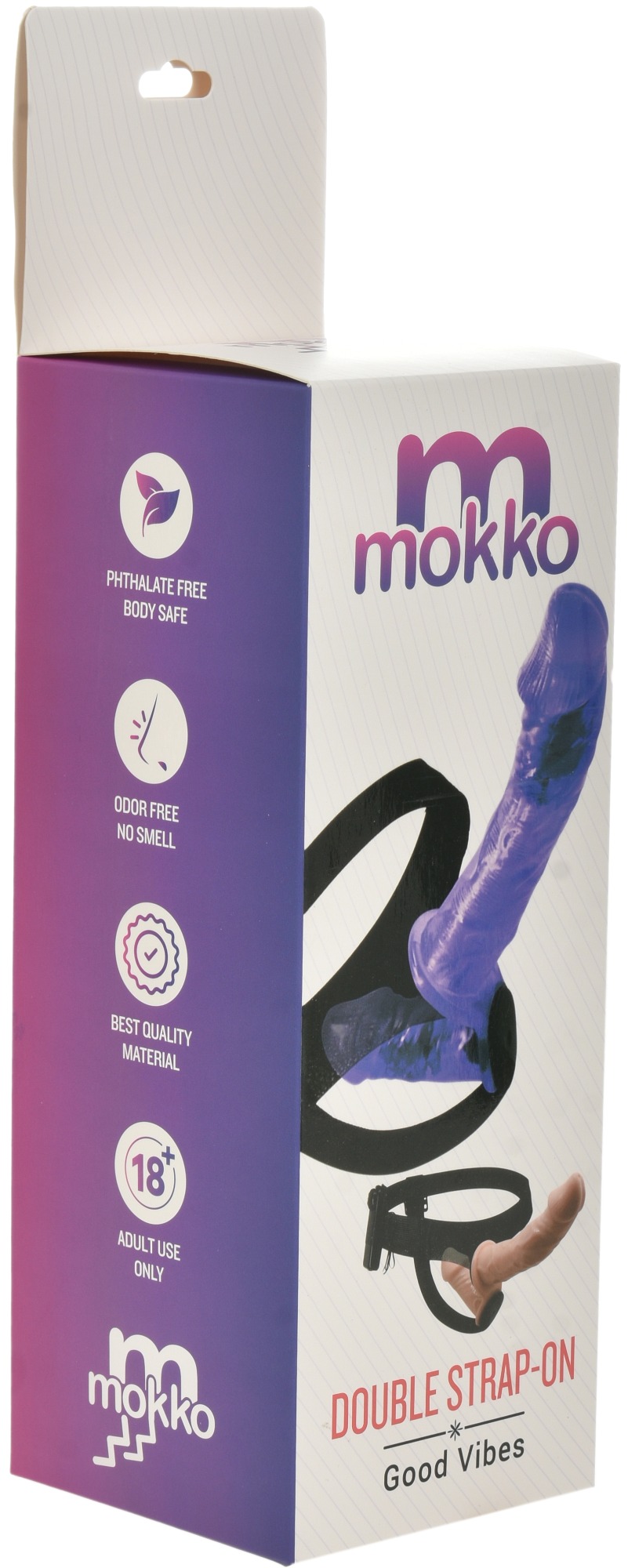 Double Strap-on Vibrator cu Telecomanda Multispeed Mov Mokko Toys, #7, Erotic24.ro