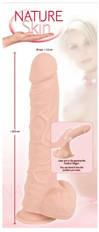 Dildo Realist NatureSkin Flexibil 22 cm, #8, Erotic24.ro