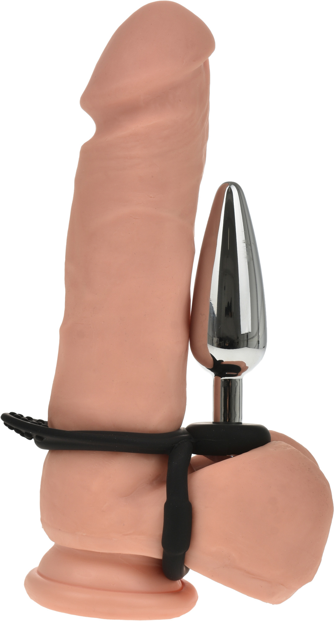 Inel de Penis Dublu cu Dop Anal Metalic Guilty Toys, #6, Erotic24.ro