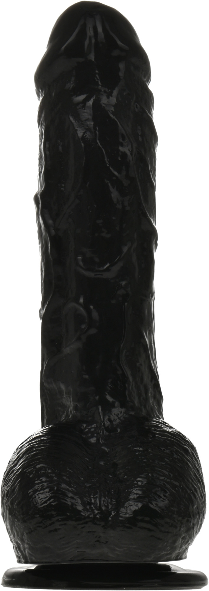 Dildo Realist Eithan, Ventuza, PVC, Negru, 27 cm, Passion Labs, Nr. 2, Erotic24.ro