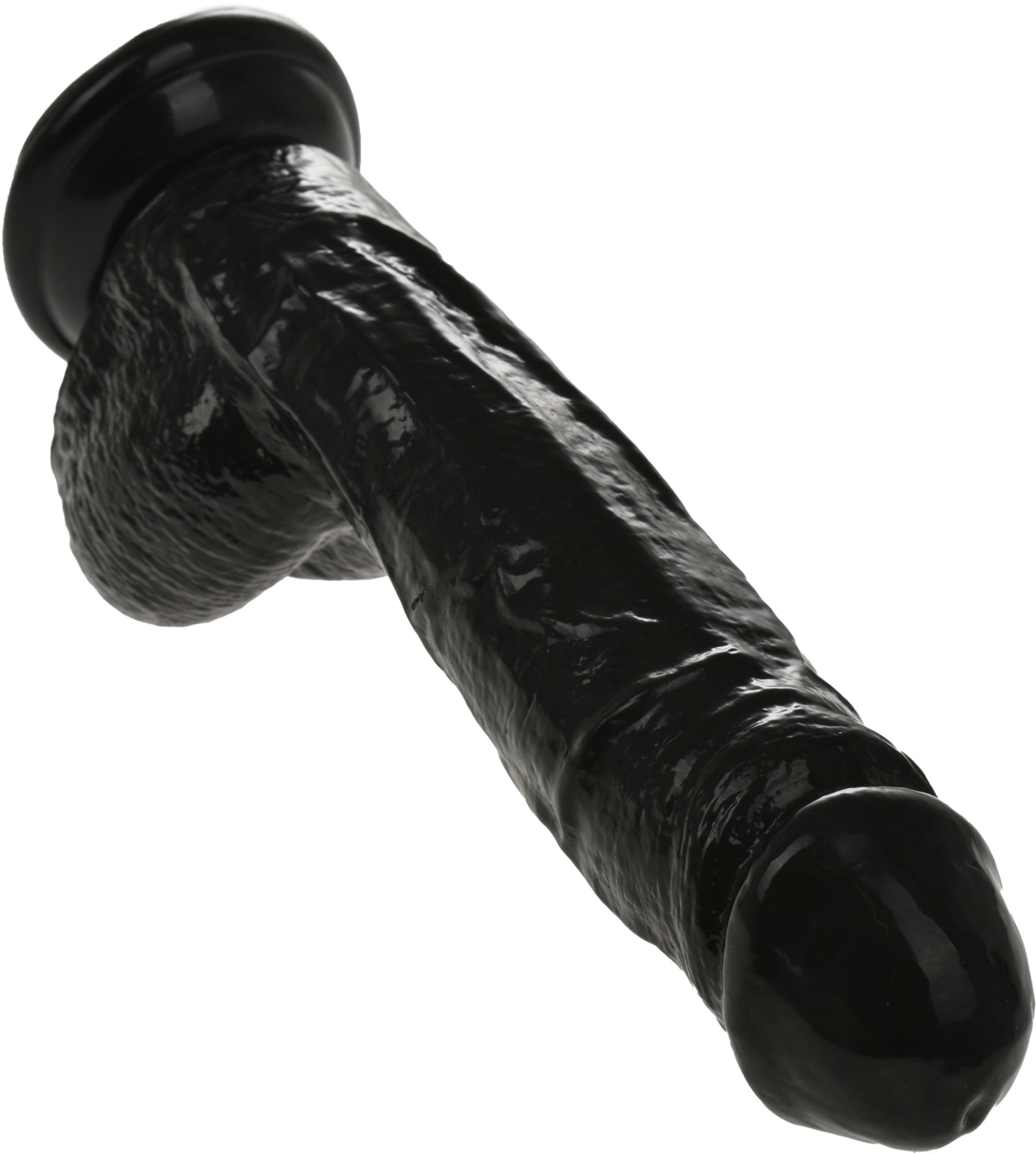 Dildo Realist Eithan, Ventuza, PVC, Negru, 27 cm, Passion Labs, Nr. 3, Erotic24.ro