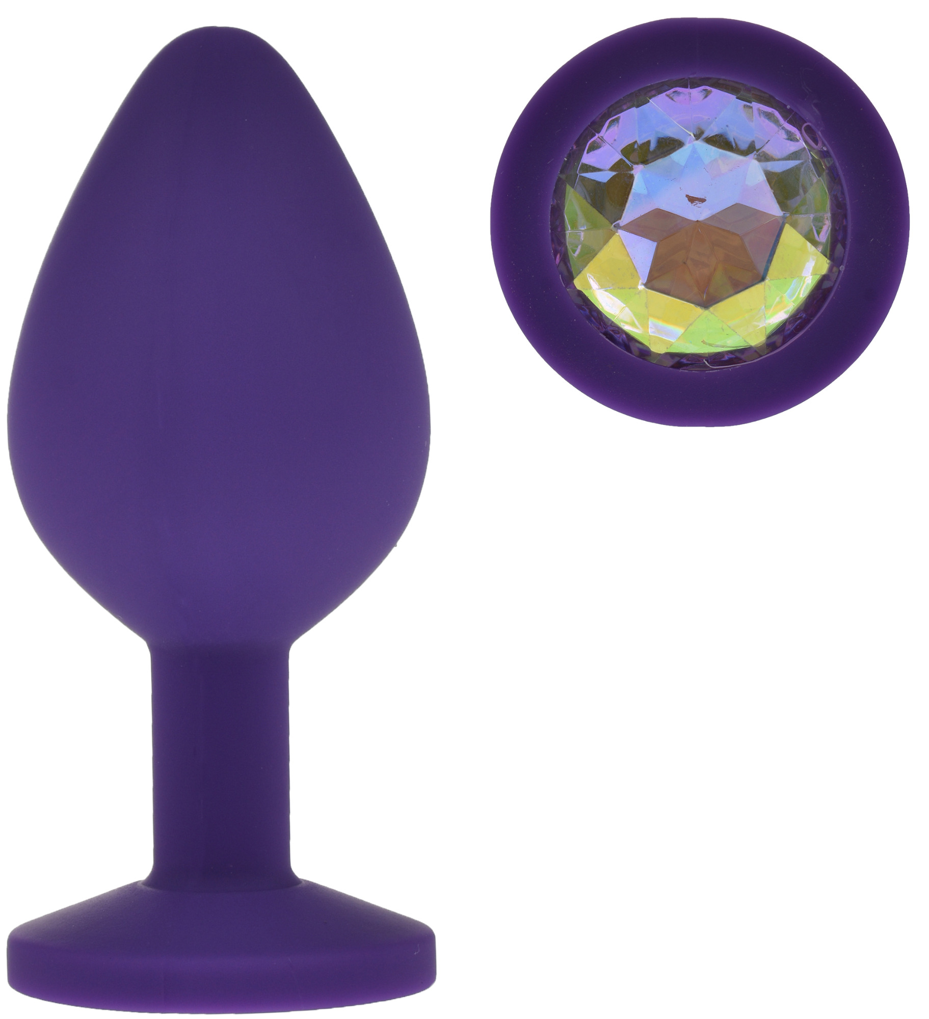 Dop Anal Silicone Buttplug Medium Mov/Iridescent Guilty Toys, #1, Erotic24.ro