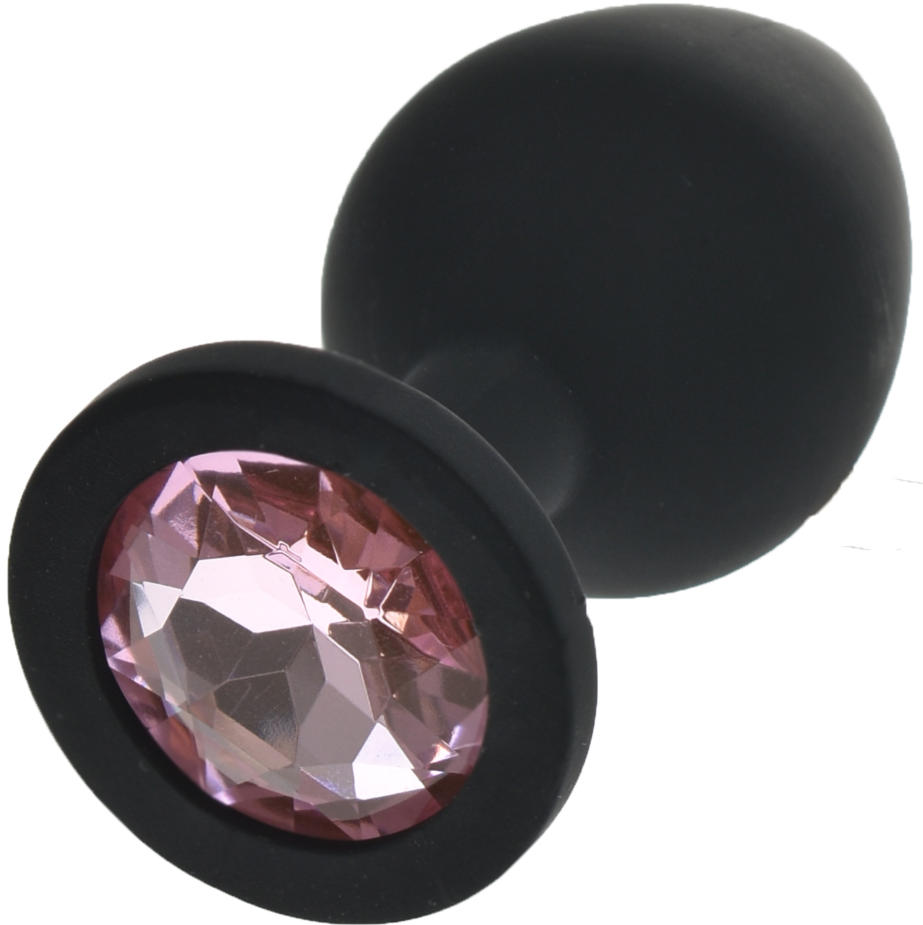 Dop Anal Silicone Buttplug, Medium, Negru/Roz Deschis, Guilty Toys, Nr. 2, Erotic24.ro