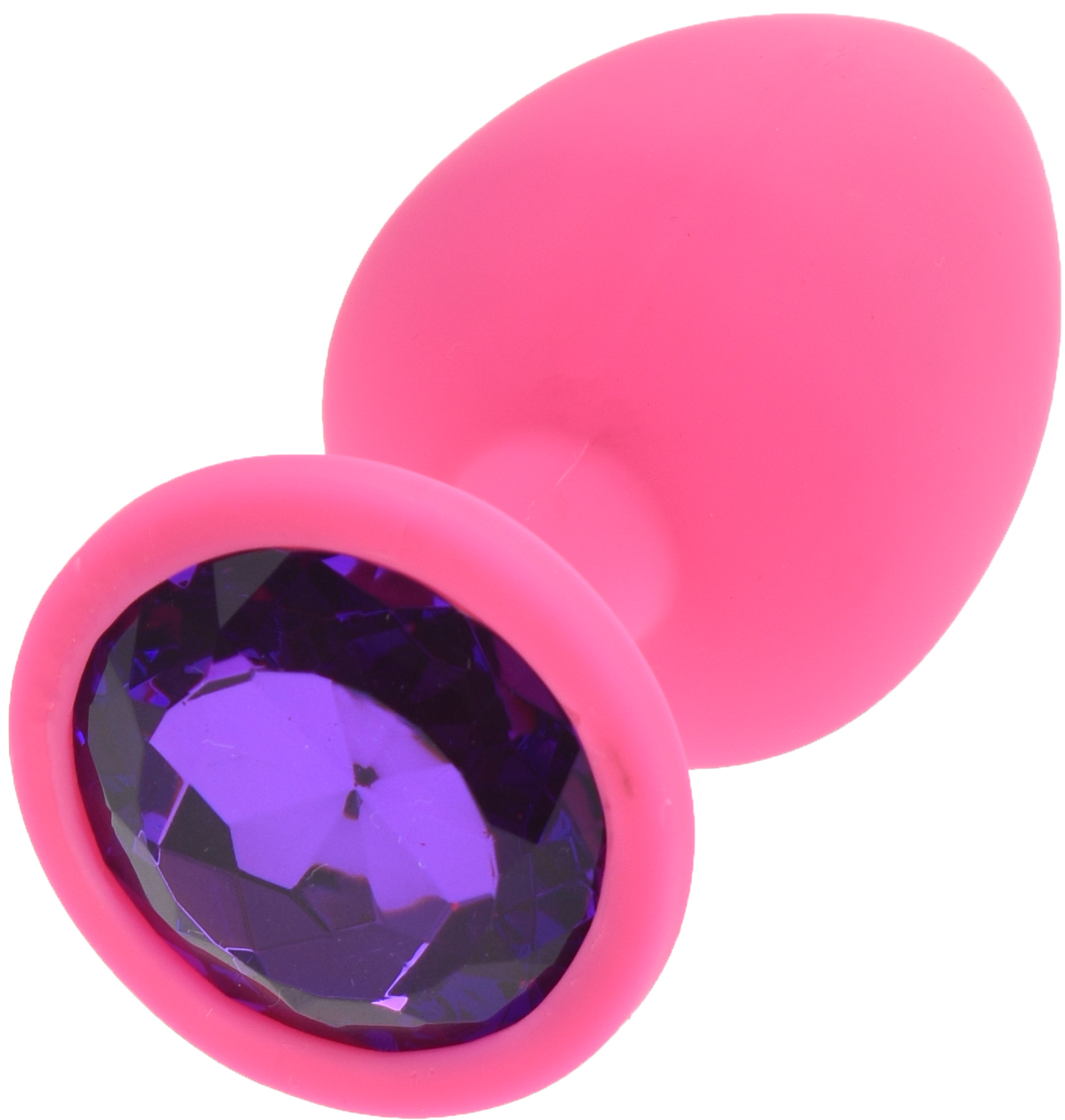 Dop Anal Silicone Buttplug Large Roz/Mov Guilty Toys, #2, Erotic24.ro