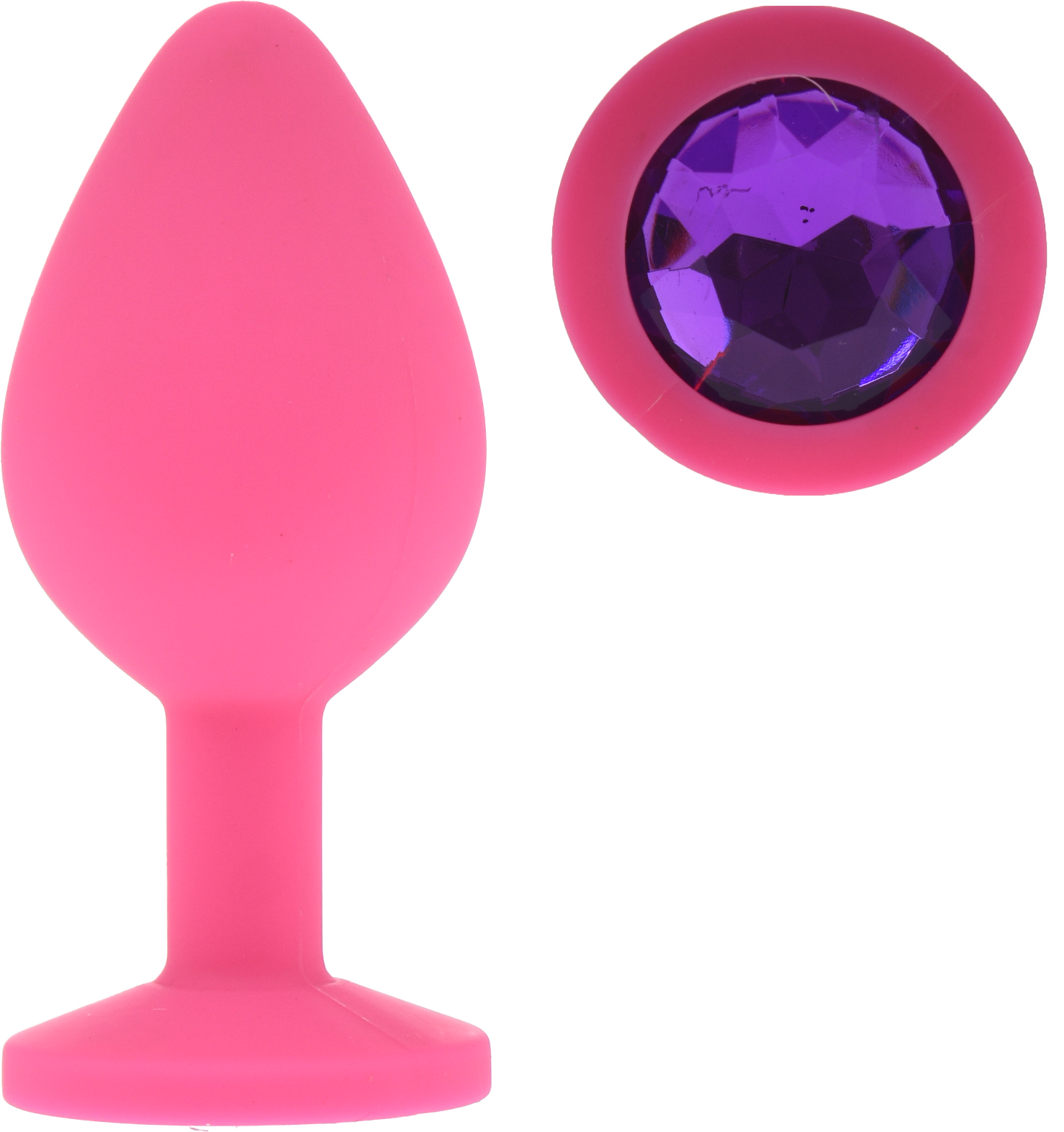 Dop Anal Silicone Buttplug Medium Roz/Mov Guilty Toys, Nr. 1, Erotic24.ro
