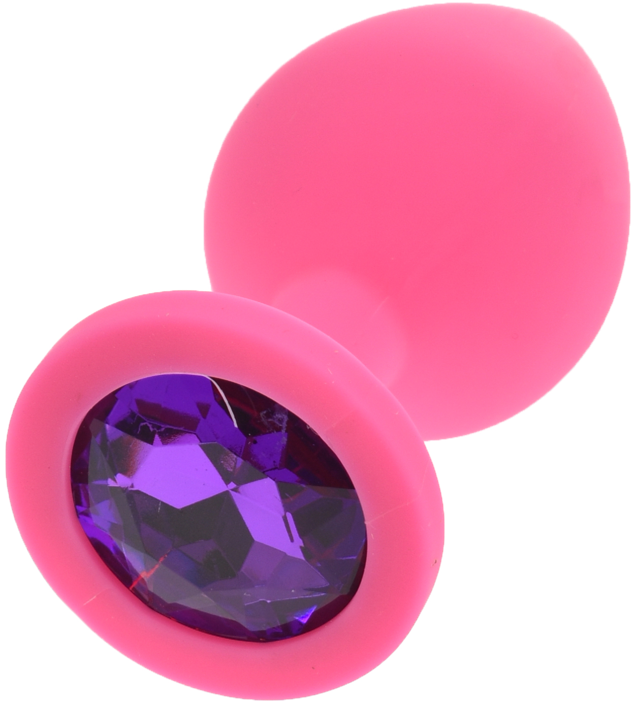 Dop Anal Silicone Buttplug Medium Roz/Mov Guilty Toys, Nr. 2, Erotic24.ro