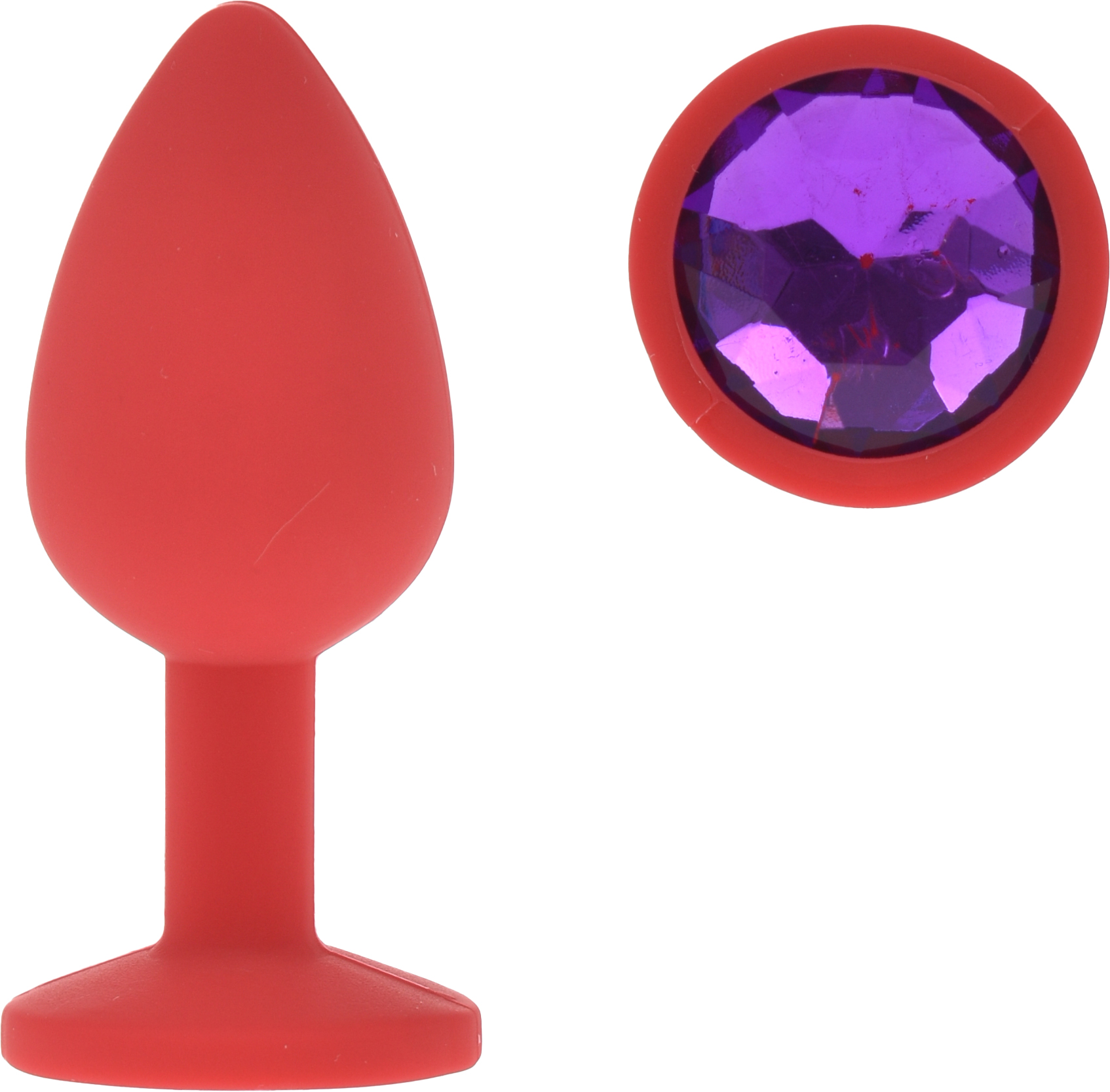 Dop Anal Silicone Buttplug Small Rosu/Mov Guilty Toys