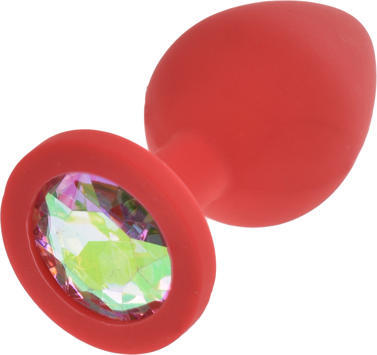 Dop Anal Silicone Buttplug Medium Rosu/Iridescent Guilty Toys, Nr. 2, Erotic24.ro