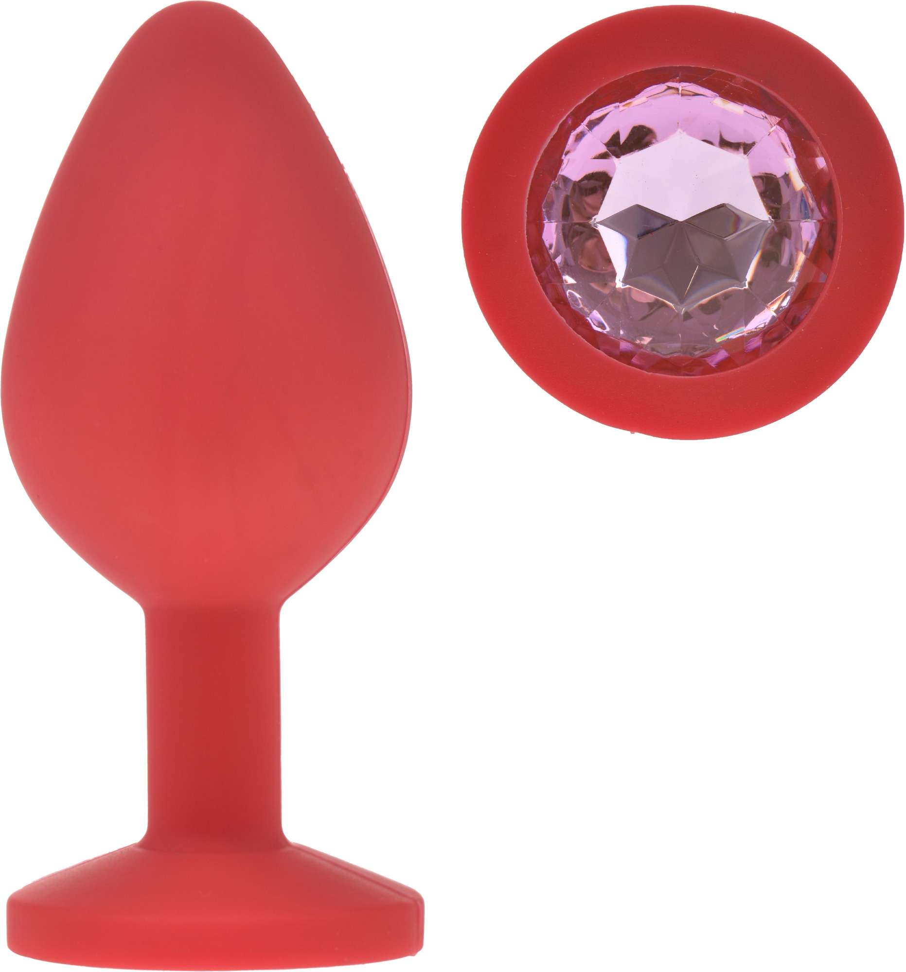 Dop Anal Silicone Buttplug, Medium, Rosu in SexShop KUR Romania