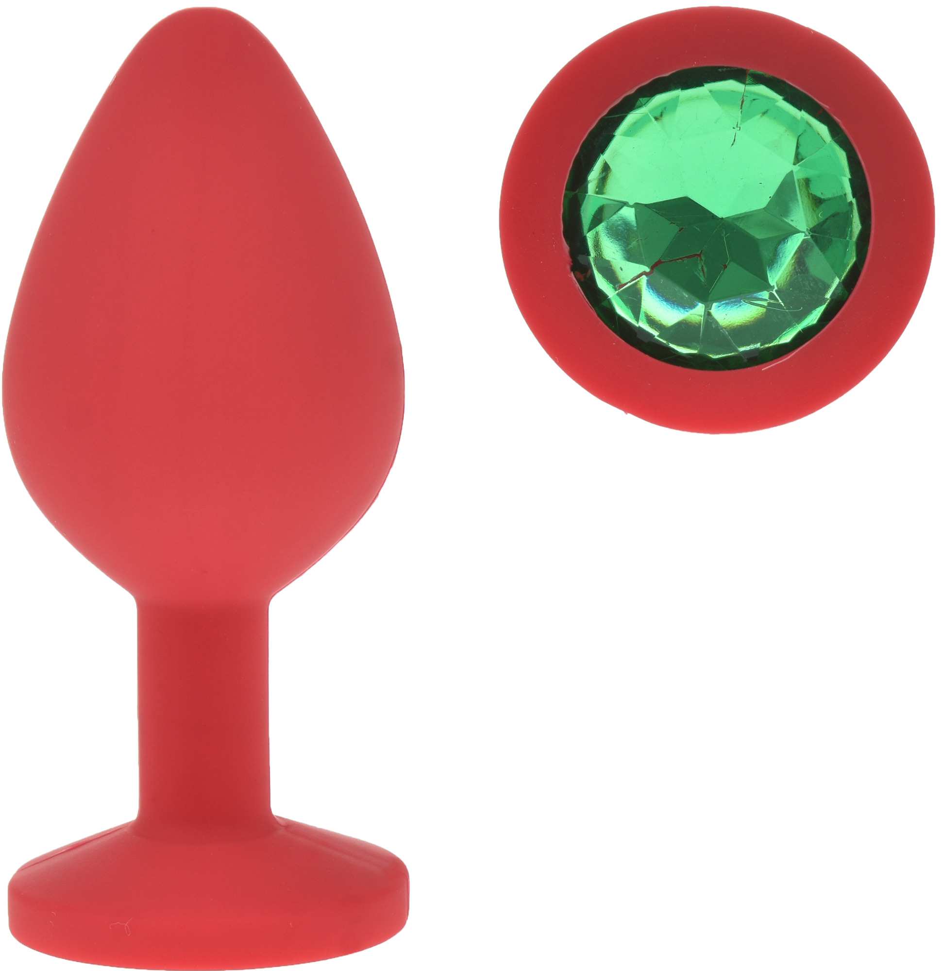 Dop Anal Silicone Buttplug Medium Rosu/V in SexShop KUR Romania