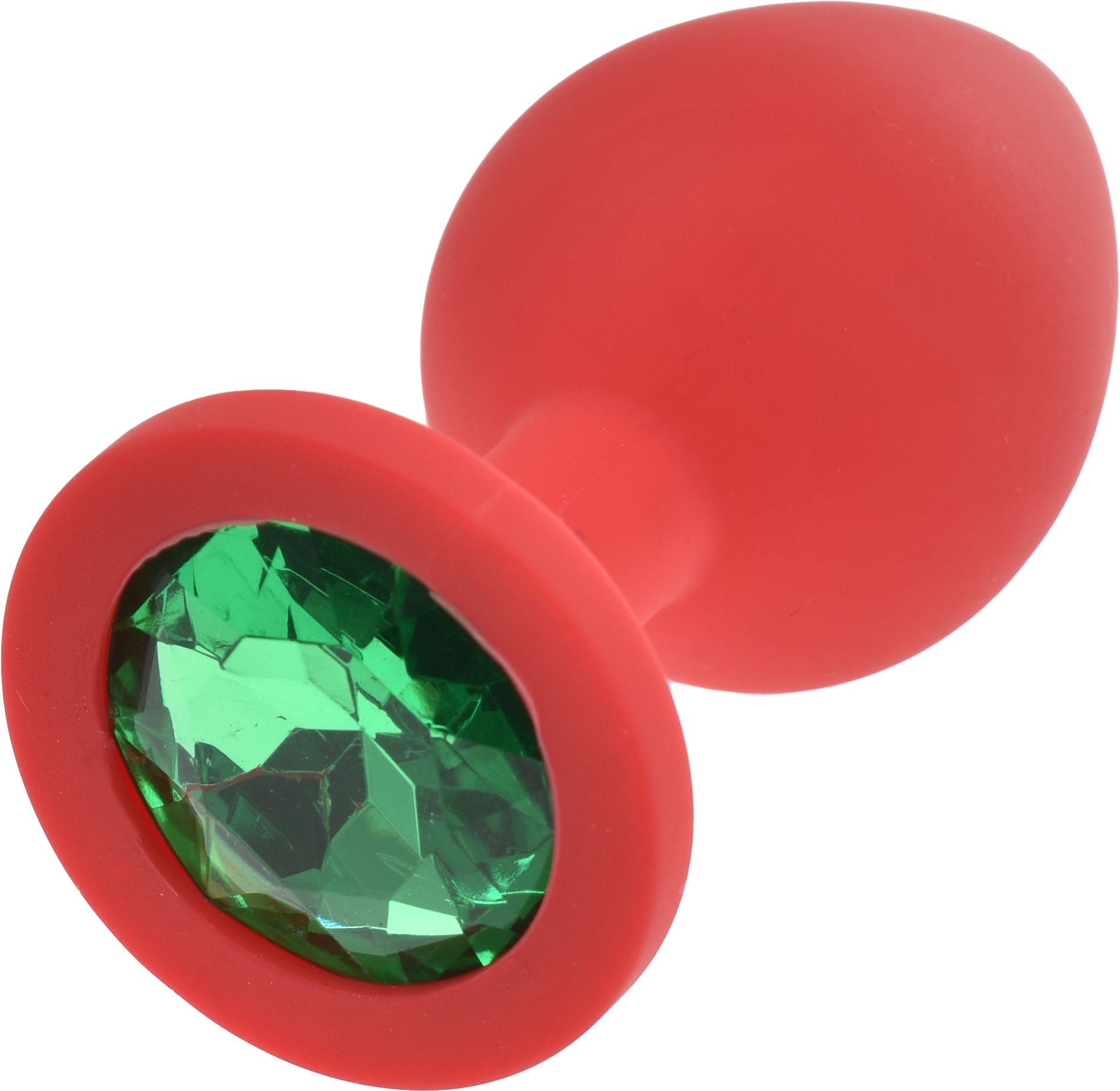 Dop Anal Silicone Buttplug, Medium, Rosu/Verde, Guilty Toys, #2, Erotic24.ro