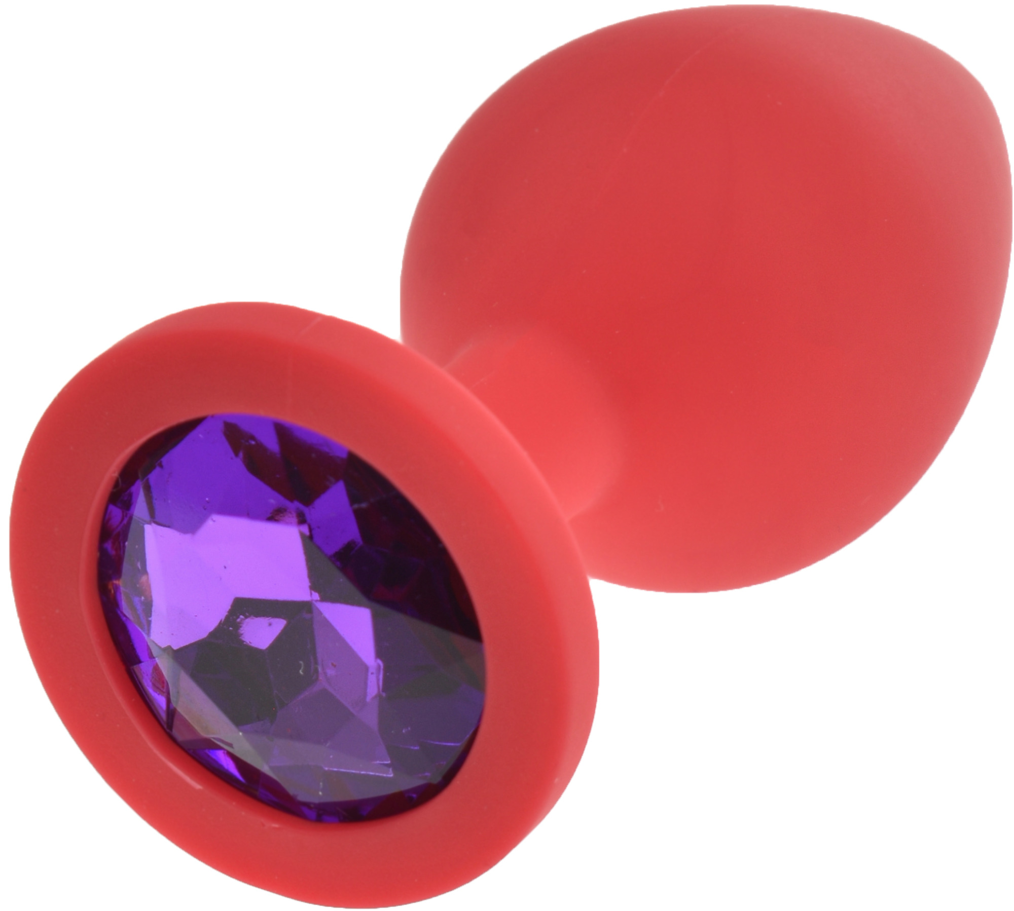 Dop Anal Silicone Buttplug, Medium, Rosu/Mov, Guilty Toys, #2, Erotic24.ro