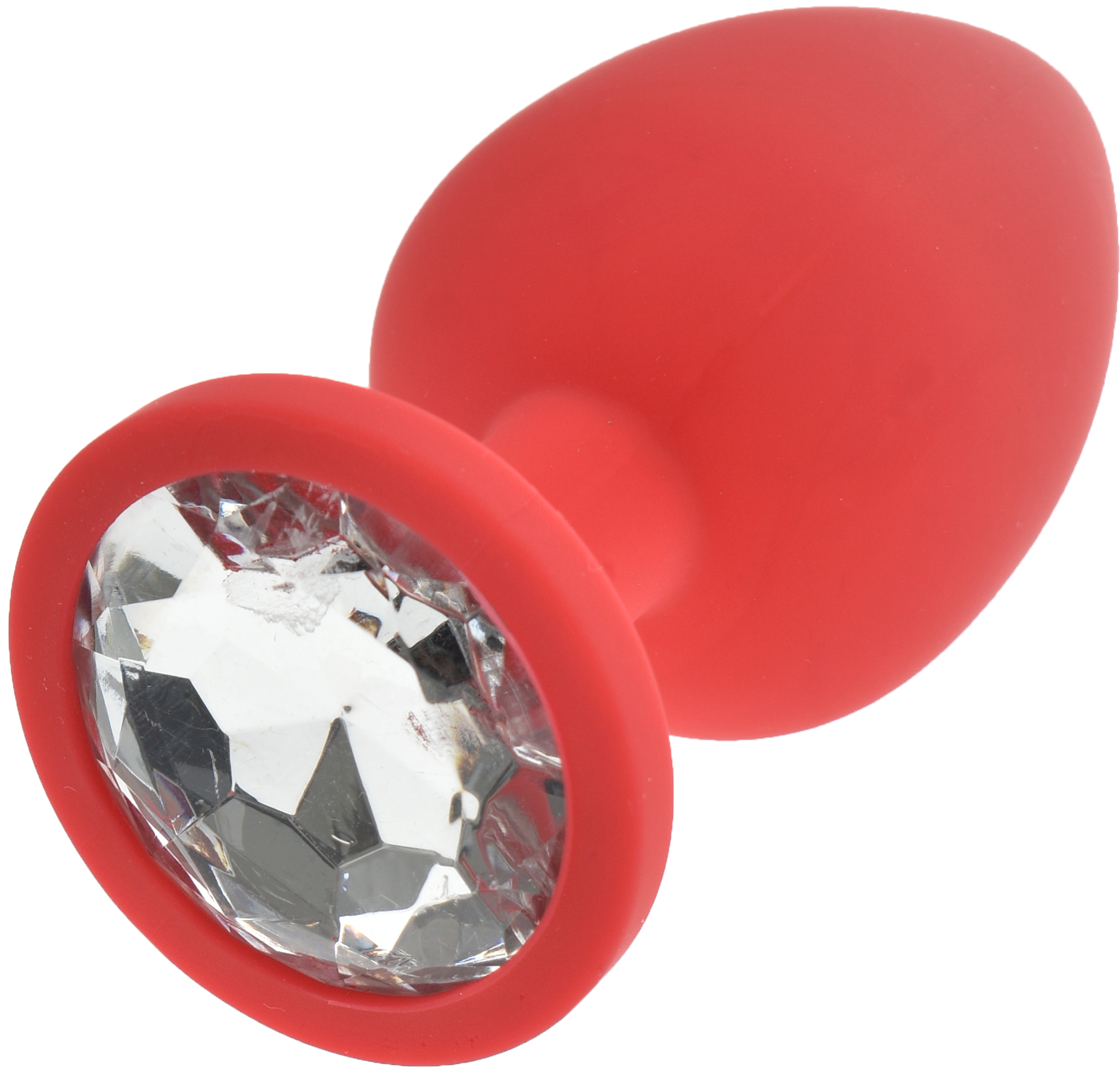 Dop Anal Silicone Buttplug Large Silicon Rosu/Clear Guilty Toys, #2, Erotic24.ro