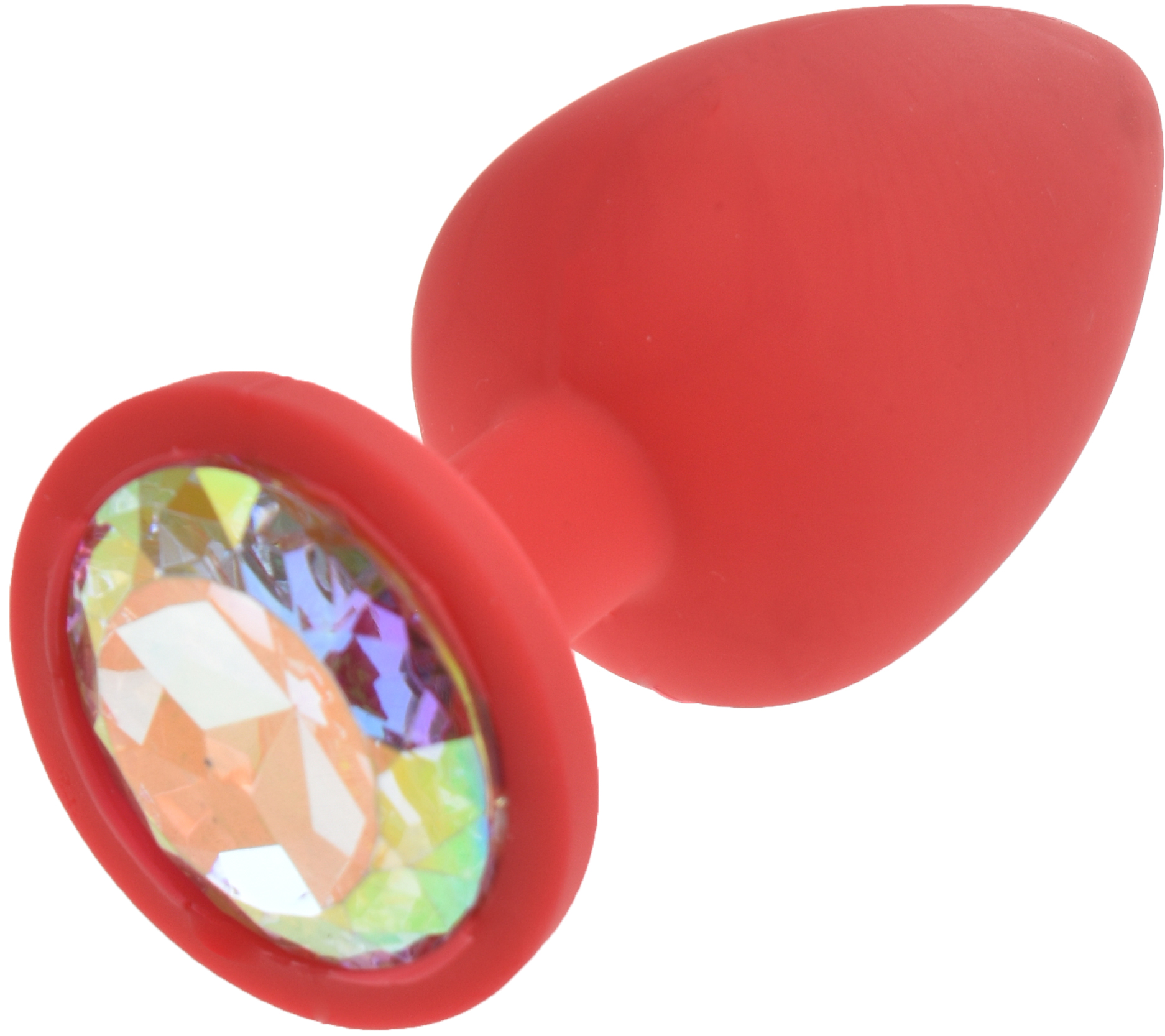 Dop Anal Silicone Buttplug Large Rosu/Iridescent Guilty Toys, #2, Erotic24.ro