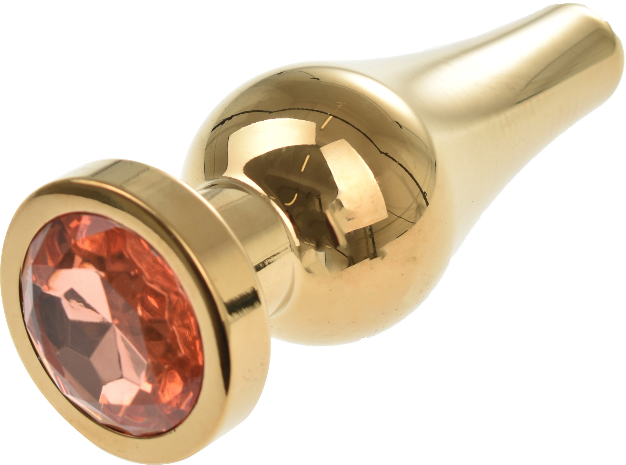 Dop Anal Emery Medium Metalic Auriu Cristal Portocaliu Passion Labs, #3, Erotic24.ro