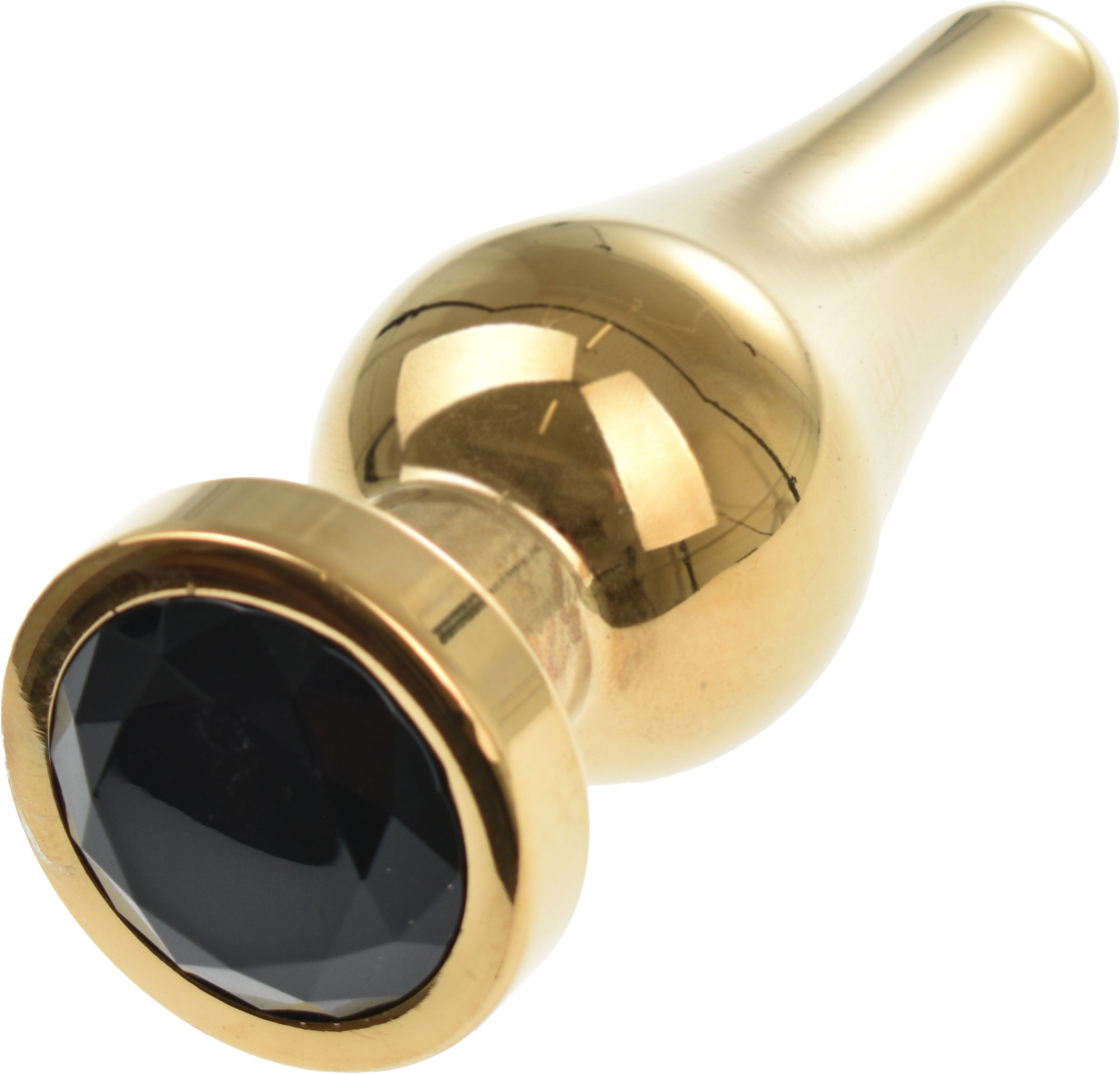 Dop Anal Emery Medium Metalic Auriu Cristal Negru Passion Labs, Nr. 3, Erotic24.ro