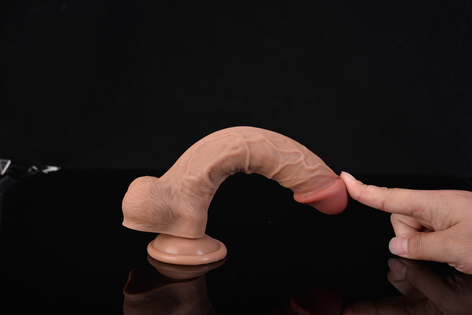 Dildo Realist OX Silicon Lichid Dual Density Maro 21 cm Passion Labs, Nr. 5, Erotic24.ro