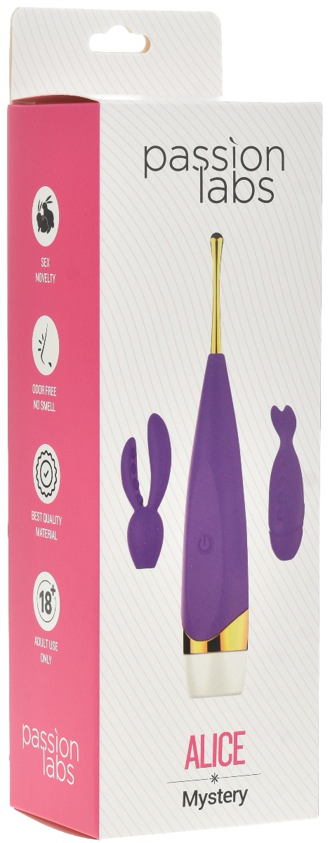 Vibrator Alice cu 2 Capete de Schimb Silicon Mov Passion Labs, #6, Erotic24.ro