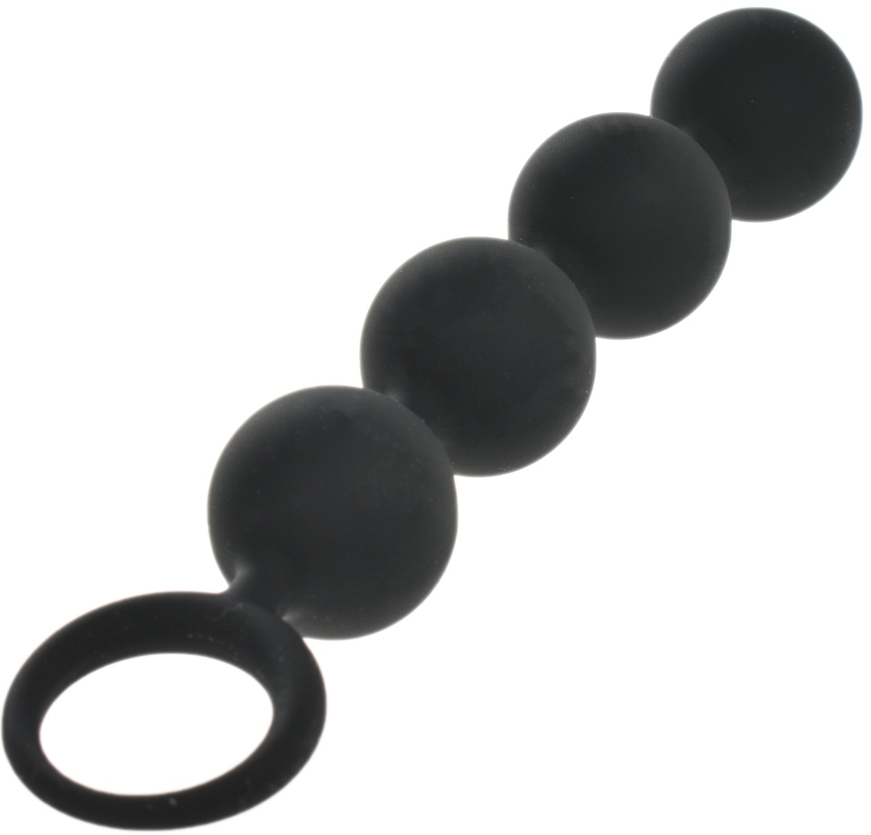 Bile Anale Lovely Beads, Silicon, Negru, 15 cm, Passion Labs, Sensations, #2, Erotic24.ro