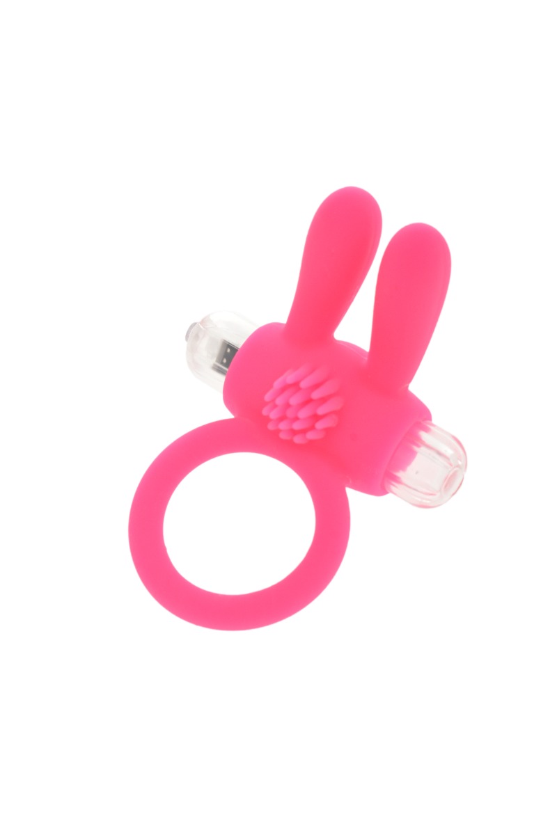 Inel cu Vibratii Bunny Silicon Roz Passion Labs, #1, Erotic24.ro