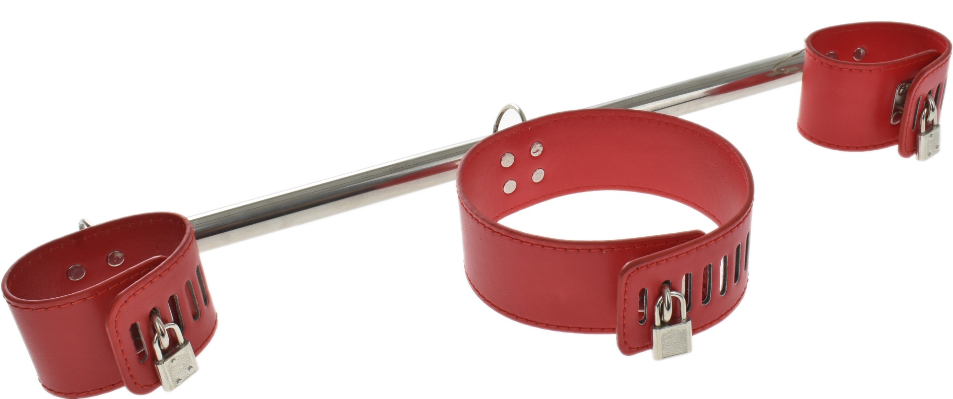 Set Bondage Catuse&Zgarda cu Bara Rosu, #1, Erotic24.ro