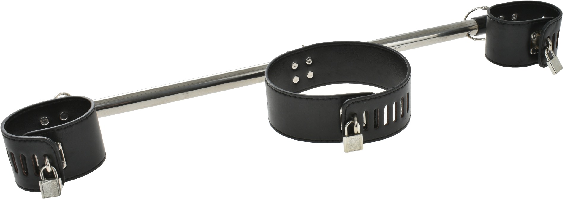 Set Bondage Catuse&Zgarda cu Bara Negru, #1, Erotic24.ro