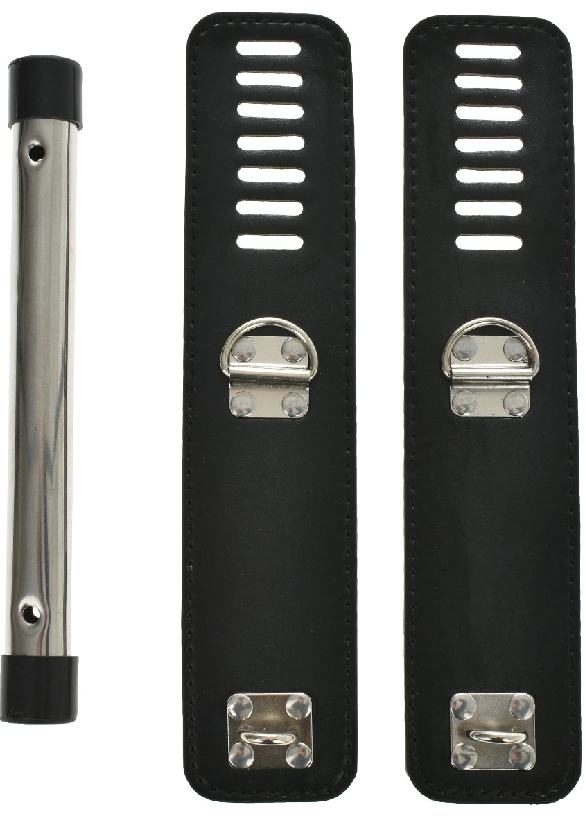 Catuse Maini Piele Ecologica cu Bara Negre 21.5 cm, Nr. 2, Erotic24.ro