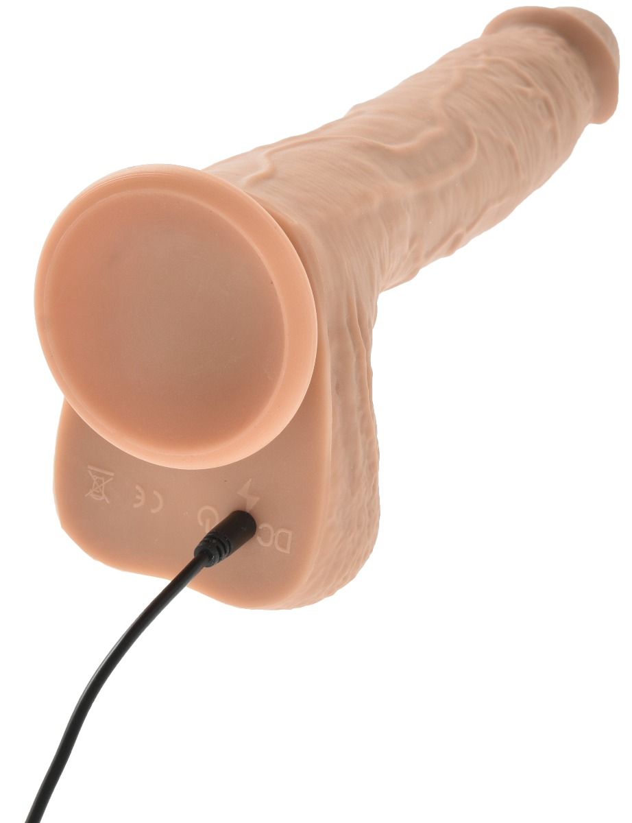 Vibrator Realist Lordy Remote Control Vibrating&Thrusting&Heating Silicon Lichid Natural 22 cm Guilty Toys, #4, Erotic24.ro