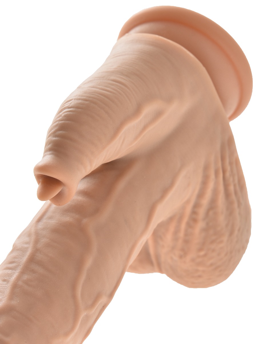 Vibrator Realist Thrusting Ultimate Pleasure Remote Control Silicon Lichid Natural 22 cm, Nr. 5, Erotic24.ro