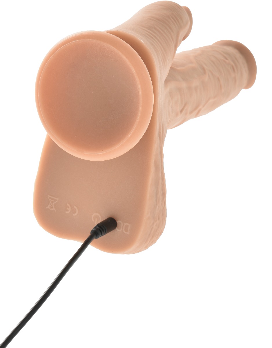 Vibrator Realist Thrusting Ultimate Pleasure Remote Control Silicon Lichid Natural 22 cm, Nr. 6, Erotic24.ro