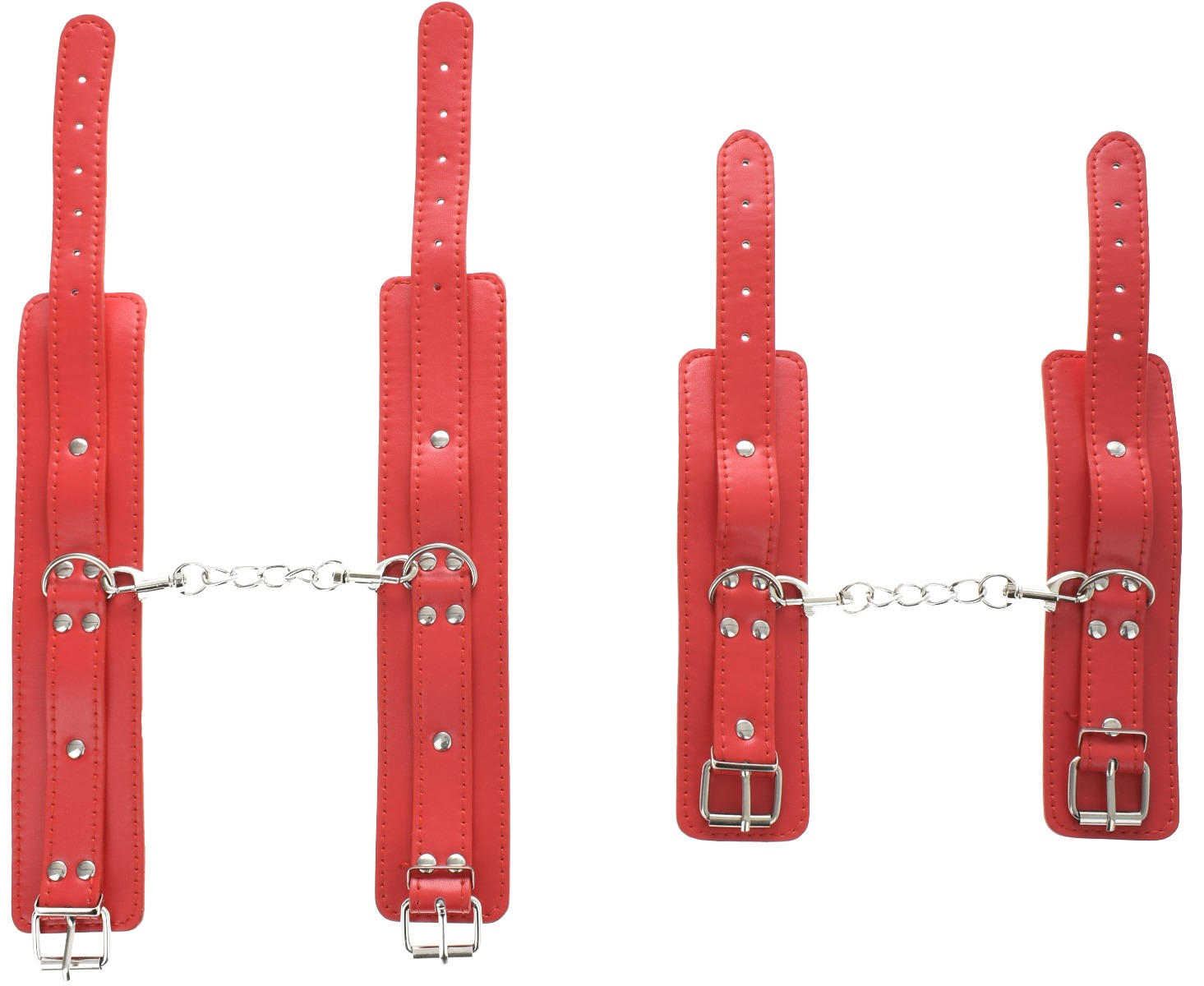 Catuse Maini&Picioare cu Lant Rosii Guilty Toys, #1, Erotic24.ro