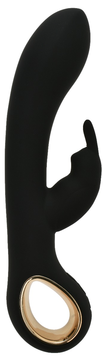 Vibrator Iepuras Linda Silicon USB Negru Guilty Toys, Nr. 2, Erotic24.ro