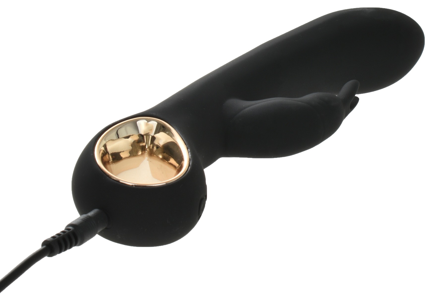 Vibrator Iepuras Linda Silicon USB Negru Guilty Toys, Nr. 7, Erotic24.ro