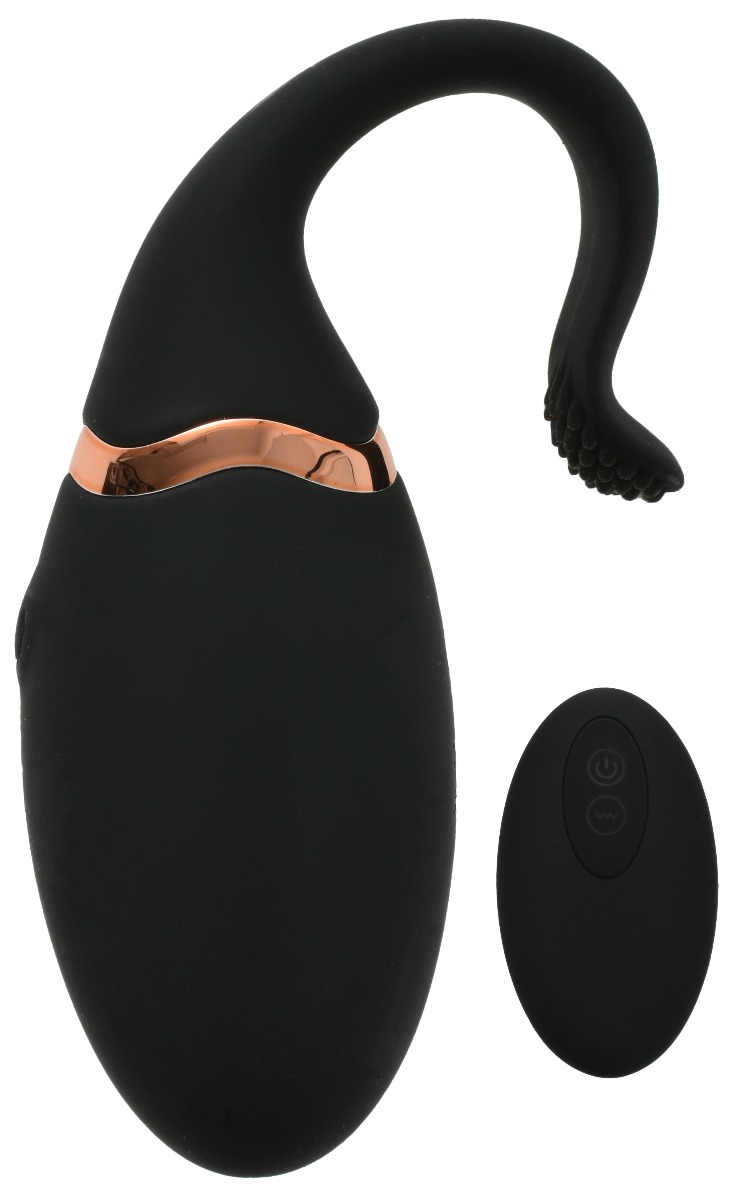 Ou Vibrator Emina Silicon Remote Control USB 10 Moduri Negru Mokko Toys, #1, Erotic24.ro